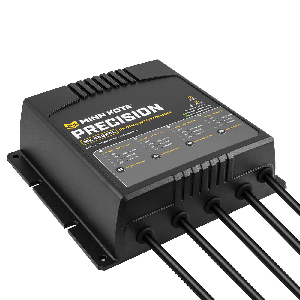 Minn Kota On-Board Precision Charger MK-460 PCL 4 Bank x 15 AMP LI Optimized Charger [1834604] - BuoyMart.com  Battery Chargers Minn Kota