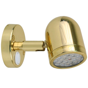 Scandvik LED Brass Reading Light - 10-30V [19052P] - BuoyMart.com  Interior / Courtesy Light Scandvik