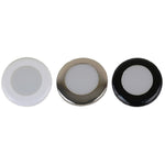 Scandvik A3C Downlight Kit - Warm White w/SS, White,  Black Trim Rings [41290P] - BuoyMart.com  Dome/Down Lights Scandvik