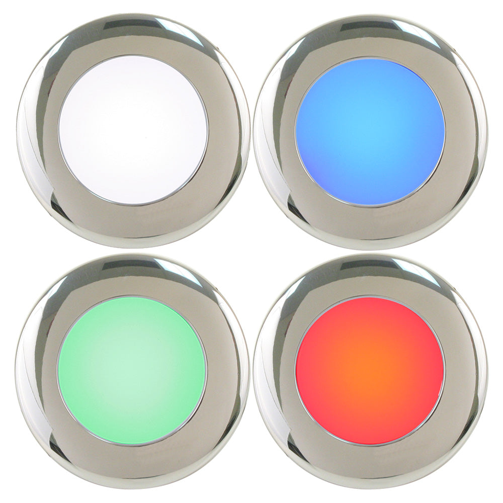 Scandvik A2.5 4 Color Downlight w/SS Trim - 8-30V [41416P] - BuoyMart.com  Dome/Down Lights Scandvik