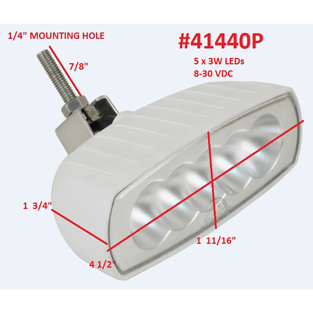 Scandvik Bracket Mount LED Spreader Light - White [41440P] - BuoyMart.com  Flood/Spreader Lights Scandvik