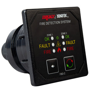 Fireboy-Xintex Two Zone Detection  Alarm Panel - 2-5/8" Display - 12/24V DC [FBD-2-R] - BuoyMart.com  Fume Detectors Fireboy-Xintex