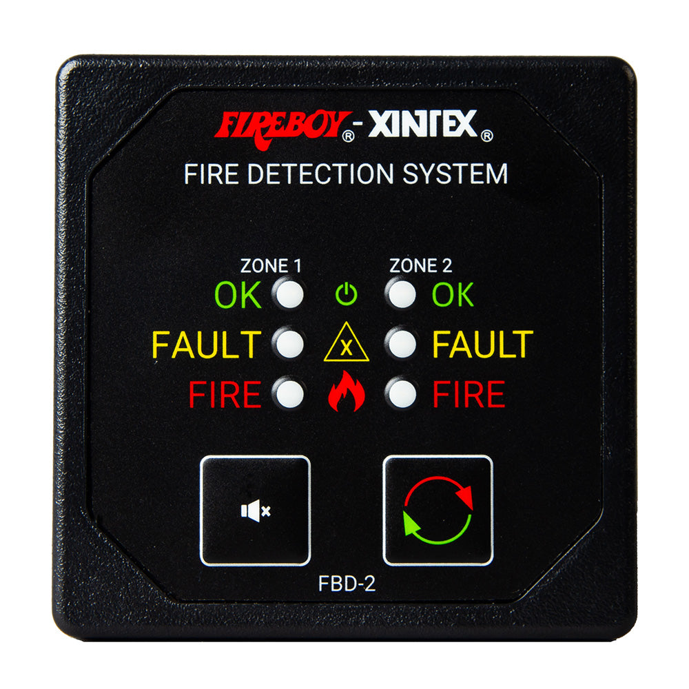 Fireboy-Xintex Two Zone Detection  Alarm Panel - 2-5/8" Display - 12/24V DC [FBD-2-R] - BuoyMart.com  Fume Detectors Fireboy-Xintex