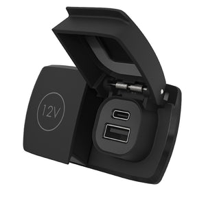 Scanstrut Flip Pro Duo - USB-A  USB-C w/12V Power Socket [SC-MULTI-F2] - BuoyMart.com  Accessories Scanstrut