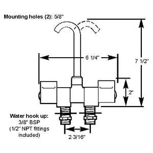 Scandvik Chrome Folding Spout Mixer [10474P] - BuoyMart.com  Accessories Scandvik
