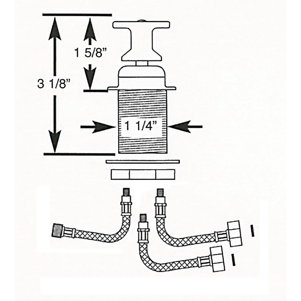 Scandvik T-Handle Shower Mixer Control [10617P] - BuoyMart.com  Accessories Scandvik