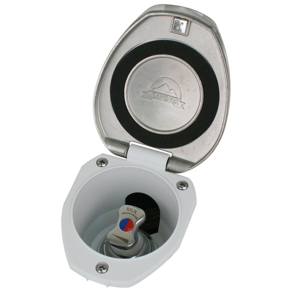 Scandvik Recessed T-Handle Mixing Valve - SS w/White Cup [12134] - BuoyMart.com  Accessories Scandvik