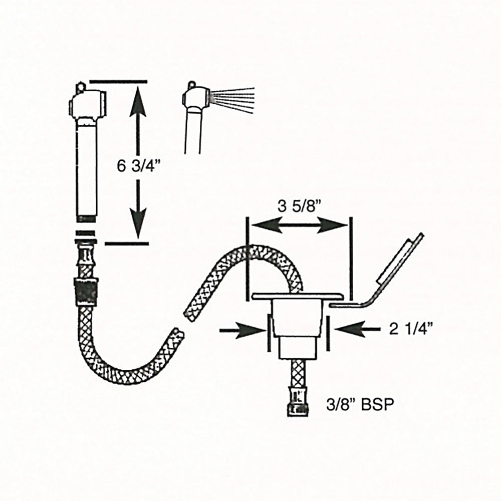 Scandvik Recessed Transom Shower w/6 Hose - White [10055P] - BuoyMart.com  Accessories Scandvik