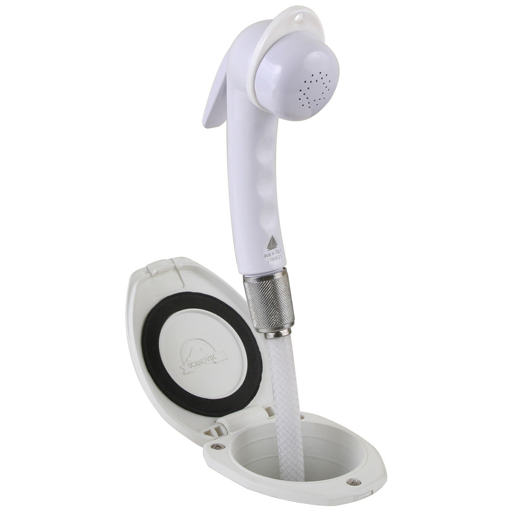 Scandvik Recessed Shower w/6 White Hose - Euro Trigger Sprayer [12107P] - BuoyMart.com  Accessories Scandvik