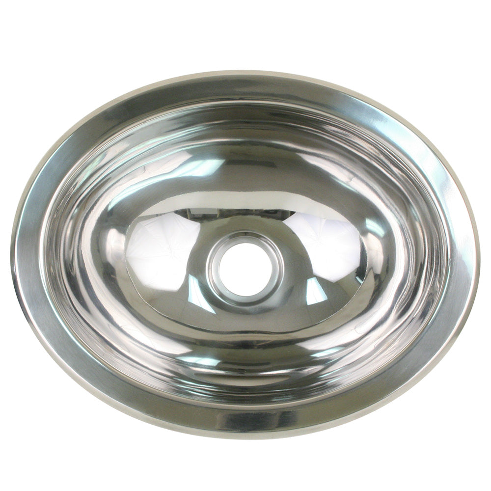 Scandvik Polished SS Oval Sink - 13.25" x 10.5" [10280] - BuoyMart.com  Accessories Scandvik