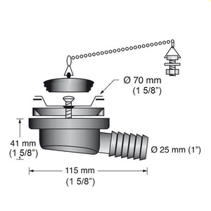 Scandvik Low Profile Drain Stopper - 1" Outlet [10306P] - BuoyMart.com  Accessories Scandvik