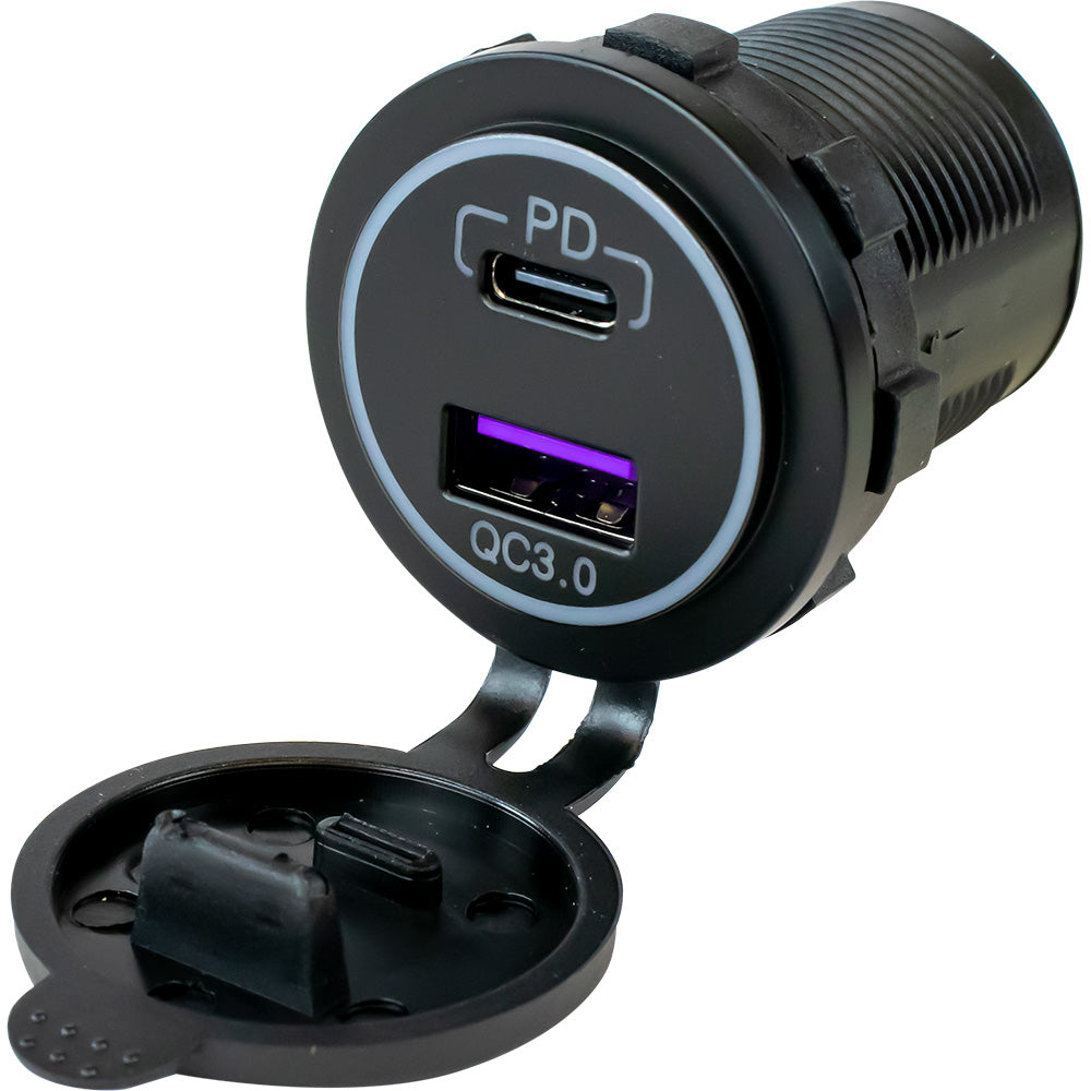 Sea-Dog USB 3.0  USB-C Power Socket w/Out Light [426510-1] - BuoyMart.com  Accessories Sea-Dog
