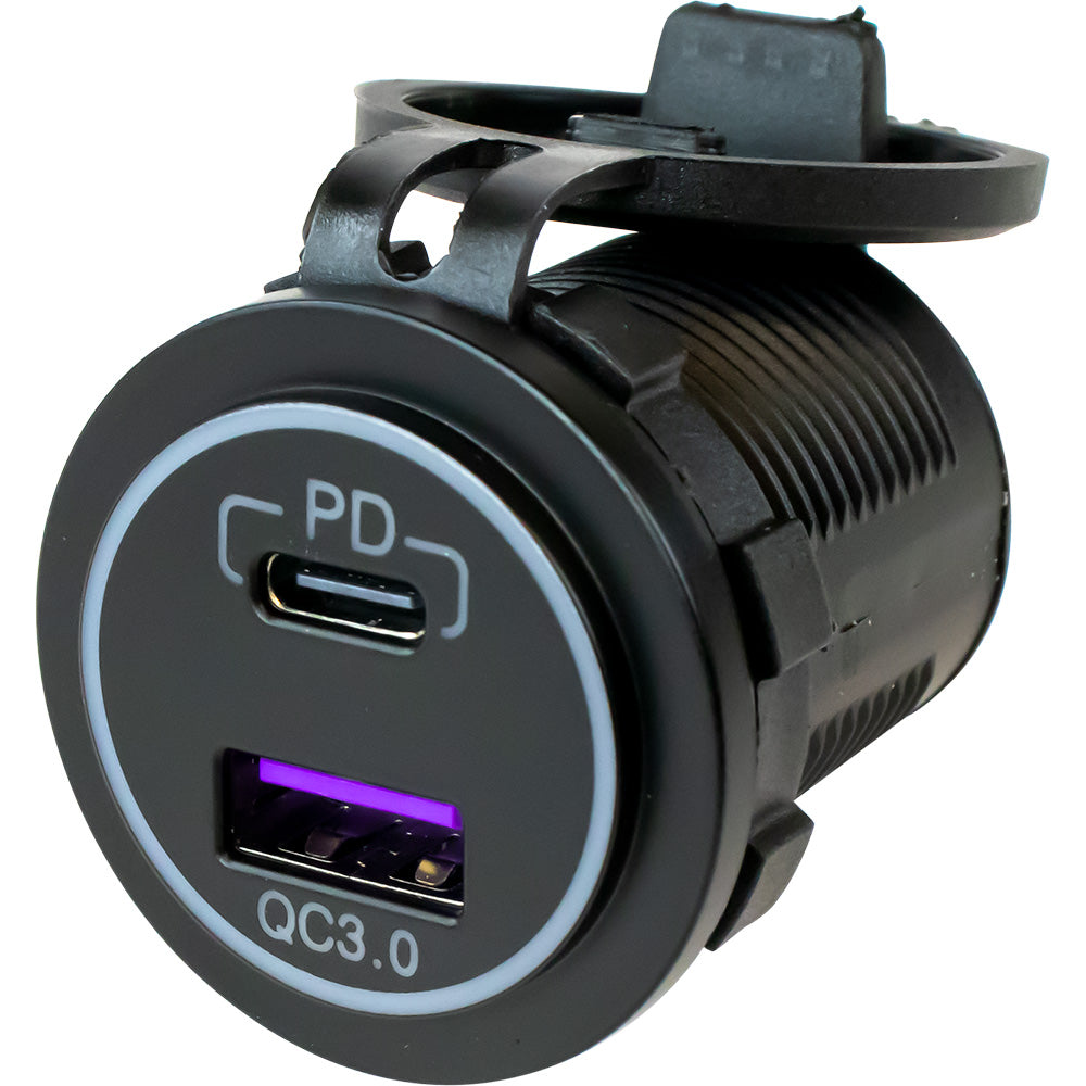 Sea-Dog USB 3.0  USB-C Power Socket w/Out Light [426510-1] - BuoyMart.com  Accessories Sea-Dog