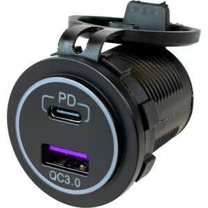 Sea-Dog USB 3.0  USB-C Power Socket w/Out Light [426510-1] - BuoyMart.com  Accessories Sea-Dog