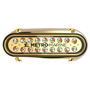 Metro Marine High-Output Elongated Underwater Light w/Intelligent Full Spectrum LEDs - RGBW, 45 Beam [F-BME1-H-FS-45] - BuoyMart.com  Underwater Lighting Metro Marine