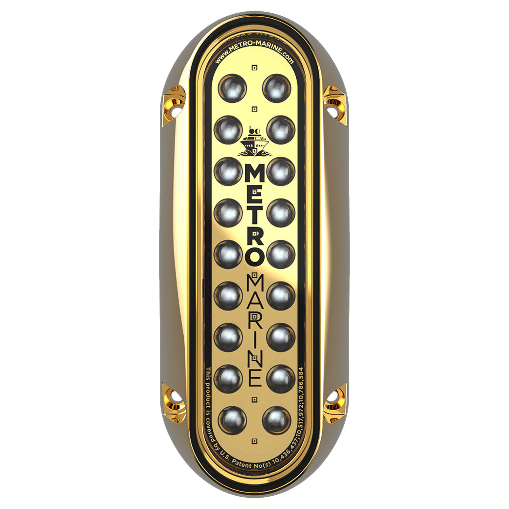 Metro Marine High-Output Elongated Vertical Mount Light w/Intelligent Monochromatic LEDs - Aqua, 45 Beam [F-BME1-V-A3-45] - BuoyMart.com  Underwater Lighting Metro Marine