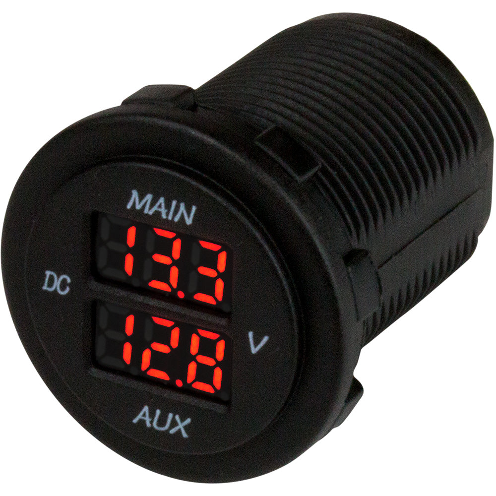 Sea-Dog Round Voltage Meter 5V-15VDC w/Rainbow Dial [421616-1] - BuoyMart.com  Accessories Sea-Dog