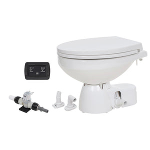 Jabsco Quiet Flush E2 Fresh Water Toilet Regular Bowl - 24V  Soft Close Lid [38045-4194RSP] - BuoyMart.com  Marine Sanitation Jabsco