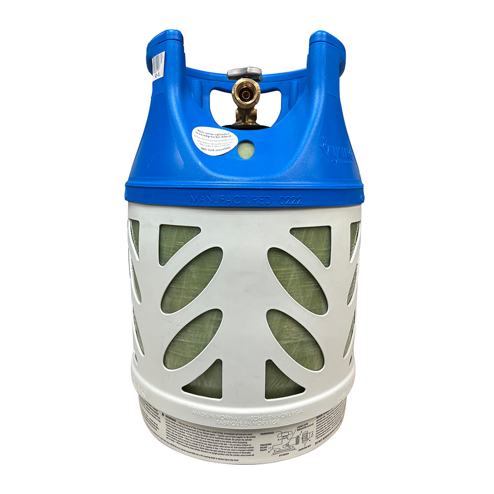 Viking Cylinders 17lb Vertical Fiberglass Composite LPG Cylinder w/Type 1 Valve - OPD, DOT, TC Approved [1420-0017] - BuoyMart.com  Deck / Galley Viking Cylinders