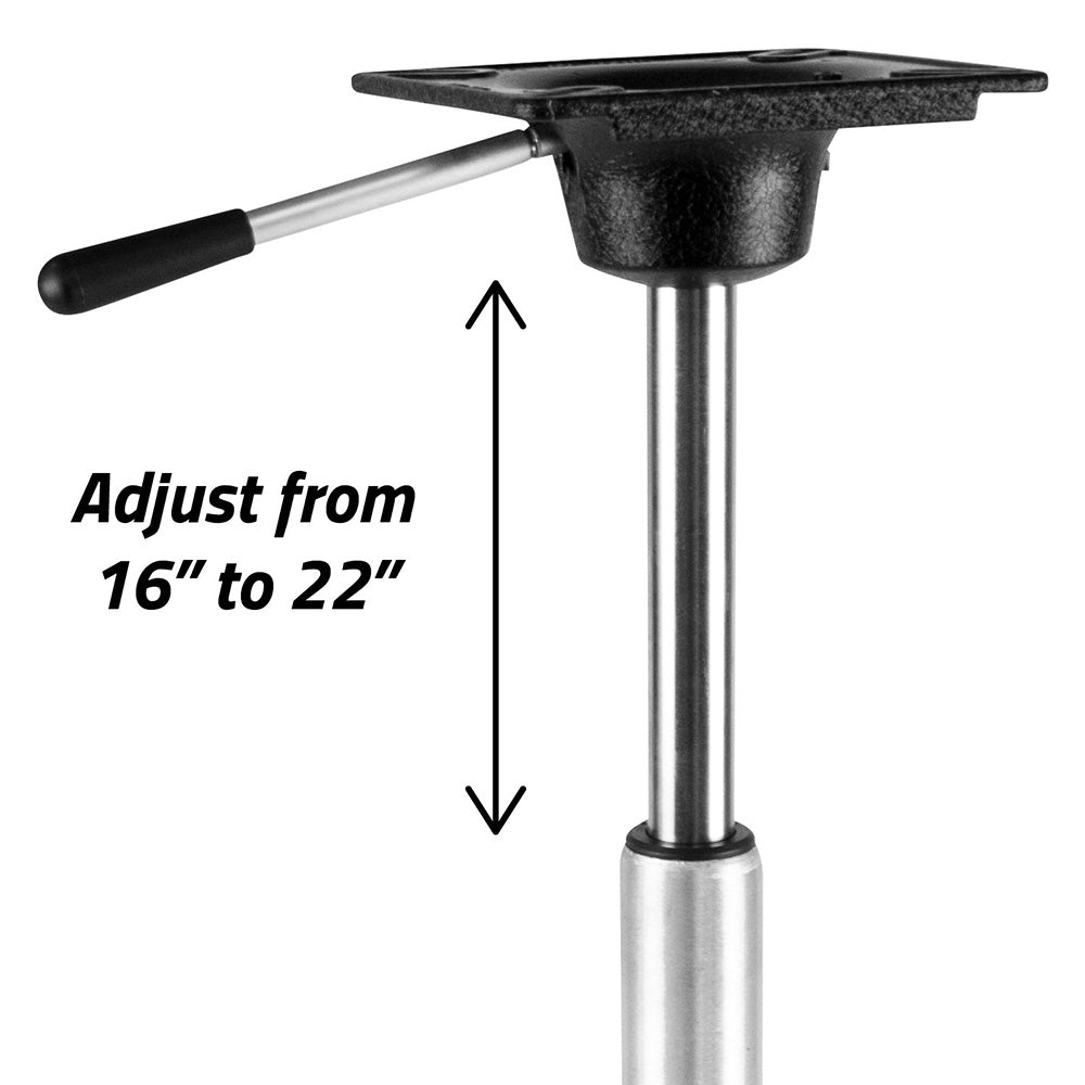 Wise King Pin Power Rise Pedestal - Adjusts 16" to 22-3/8" [8WD2003] - BuoyMart.com  Seating Wise Seats