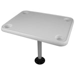 Wise White Rectangular Table - 4 Drink Holders w/Pedestal [8WD944] - BuoyMart.com  Seating Wise Seats