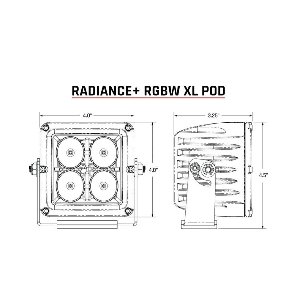 RIGID Industries XL Radiance + Light Pod - RGBW - Pair [322053] - BuoyMart.com  Pods & Cubes RIGID Industries