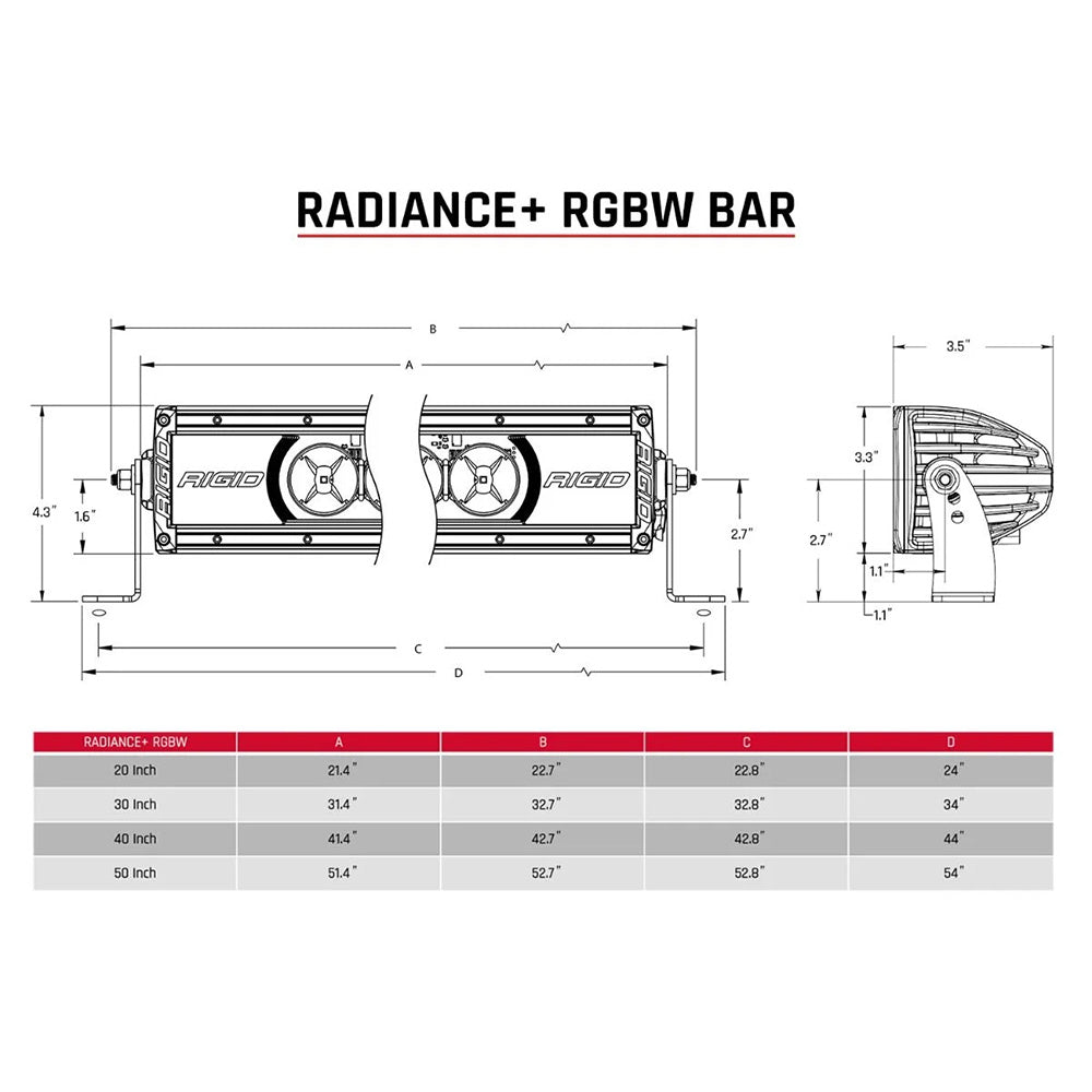 RIGID Industries Radiance + 20" Light Bar - RGBW [220053] - BuoyMart.com  Light Bars RIGID Industries