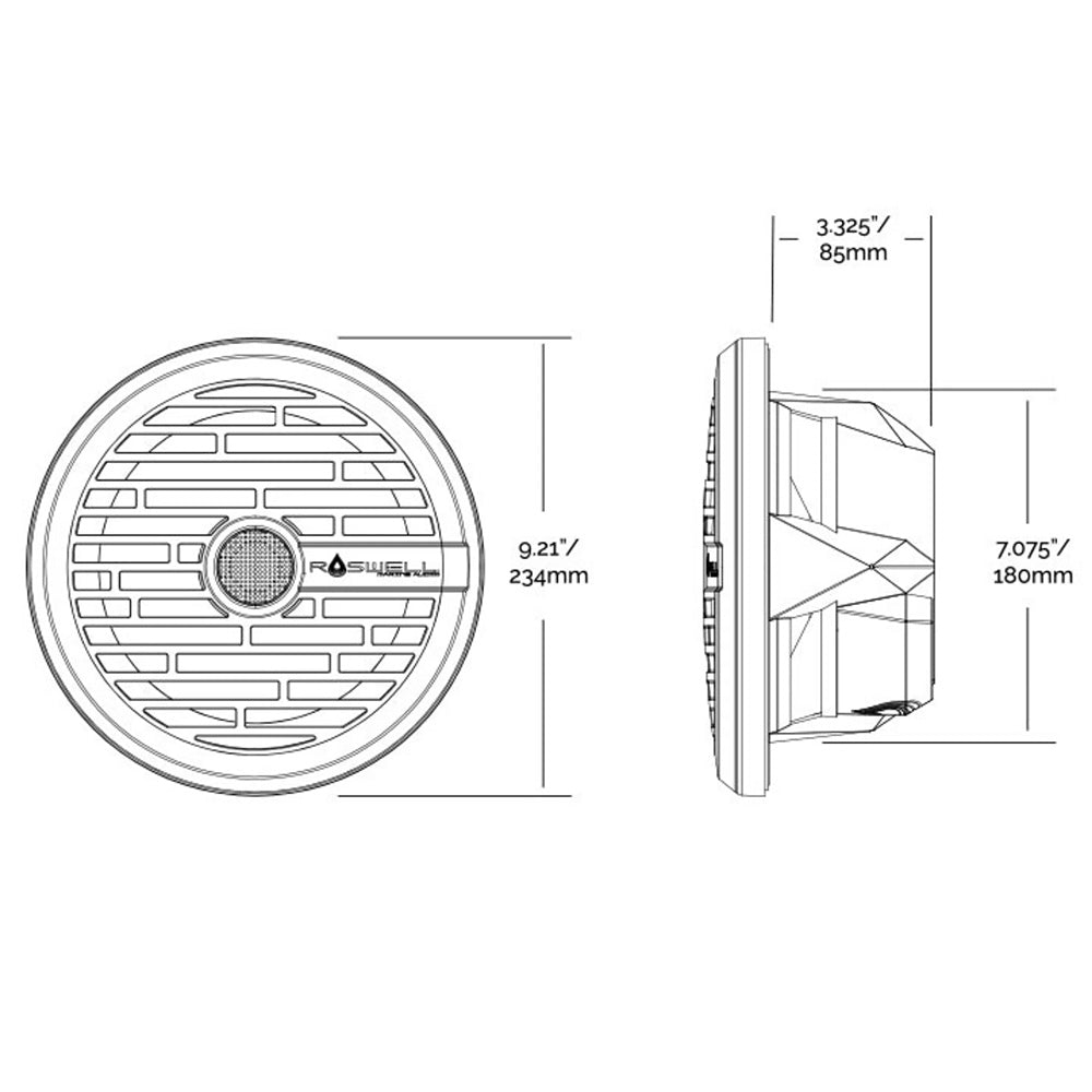Roswell R1 8 Marine Speakers - White - 100W RMS  200W Peak Power [C920-1610] - BuoyMart.com  Speakers Roswell Marine