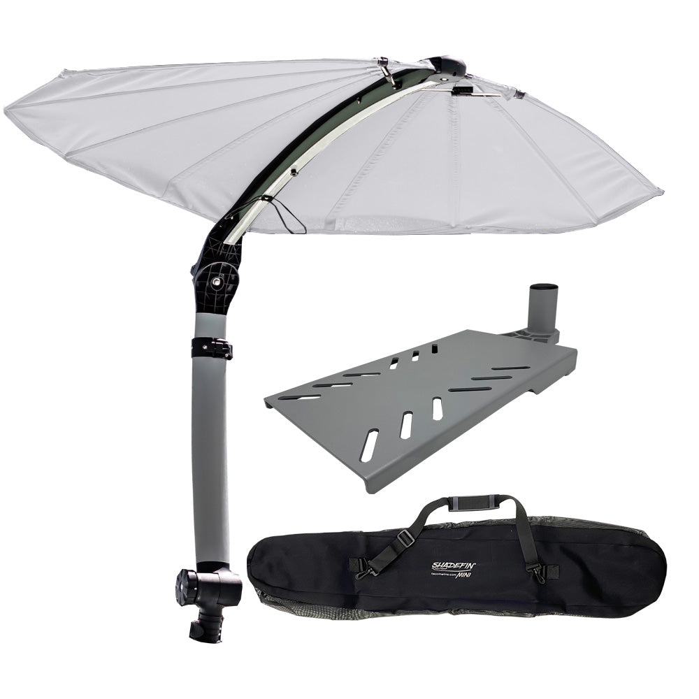TACO ShadeFin Mini w/White Fabric - Bag  Swivel Seat Mount Kit [T10-4000-3] - BuoyMart.com  Biminis/Shades/Umbrellas TACO Marine