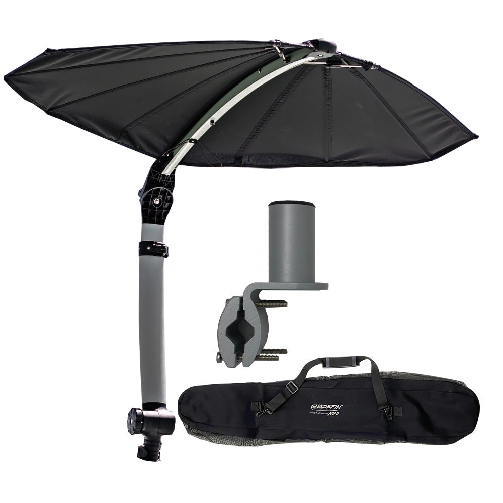 TACO ShadeFin Mini w/Black Fabric - Bag  Round Rail Mount Kit [T10-4000-17] - BuoyMart.com  Biminis/Shades/Umbrellas TACO Marine