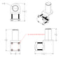 TACO ShadeFin Mini Square Tube Rail Mount [T10-4000-9] - BuoyMart.com  Biminis/Shades/Umbrellas TACO Marine