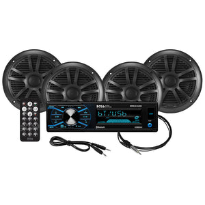 Boss Audio MCBK634B.64 Kit w/MR634UAB, 4 MR6B Speakers,  MRANT10 Antenna [MCBK634B.64] - BuoyMart.com  Stereos Boss Audio
