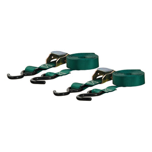 CURT 15 Dark Green Cargo Straps w/"S" Hooks - 300 lbs - 2 Pack [83015] - BuoyMart.com  Accessories CURT