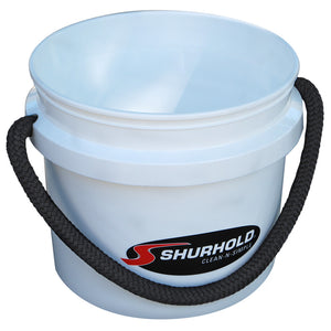 Shurhold Worlds Best Rope Handle Bucket - 3.5 Gallon - White [2431] - BuoyMart.com  Cleaning Shurhold