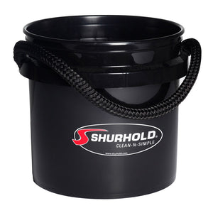 Shurhold Worlds Best Rope Handle Bucket - 3.5 Gallon - Black [2432] - BuoyMart.com  Cleaning Shurhold