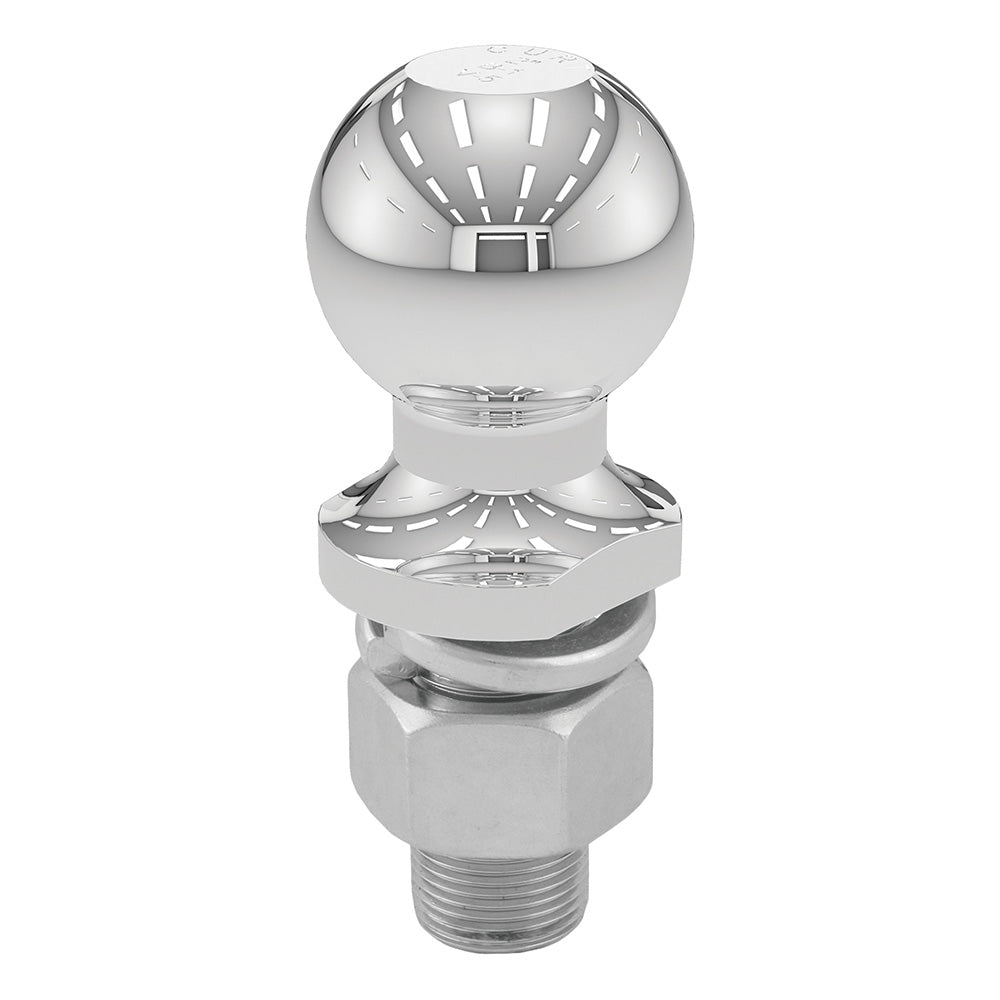 CURT 2" Trailer Ball - 1" x 2-1/8" Shank - 7,500 lbs. - Chrome [40037] - BuoyMart.com  Hitches & Accessories CURT