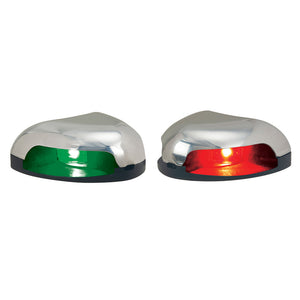 Perko Red/Green Horizontal Mount Side Light - Pair - Stainless Steel [0626DP0STS] - BuoyMart.com  Navigation Lights Perko