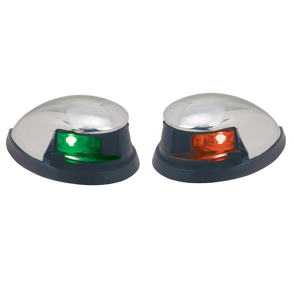 Perko Red/Green Horizontal Mount Side Lights - Pair - Chrome Plated Zinc [0648DP0CHR] - BuoyMart.com  Navigation Lights Perko