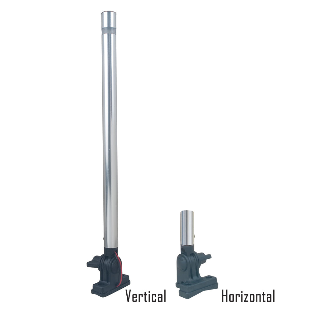 Perko 14" Folding Mount Pole Light - White All Round Light [1670DP0ALU] - BuoyMart.com  Navigation Lights Perko