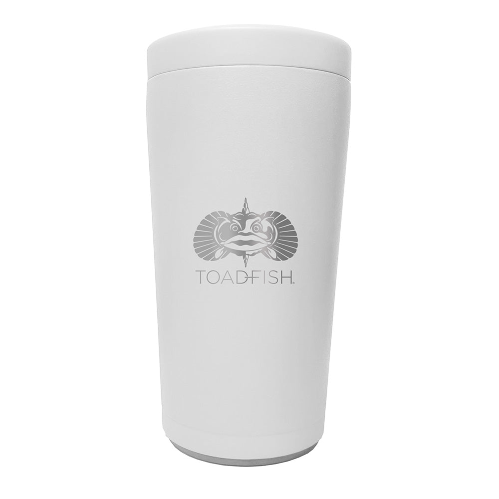 Toadfish Non-Tipping Can Cooler 2.0 - Universal Design - White [5005] - BuoyMart.com  Fishing Accessories Toadfish