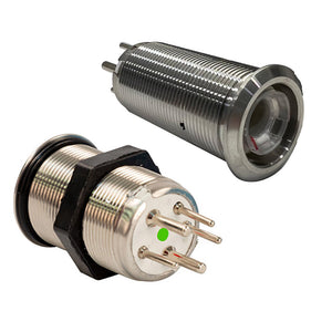 Bluewater 22mm Inrush Push Button Switch Momentary - Blue/Red LED - Switch Body Only [9059-2113] Bluewater