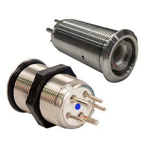 Bluewater 22mm Inrush Push Button Switch Off/On/On - Blue/Green/Red LED - Switch Body Only [9059-3113] Bluewater