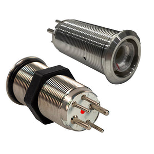 Bluewater 19mm Inrush Push Button Switch Off/On - Blue/Red LED - Switch Body Only [9057-1113] Bluewater