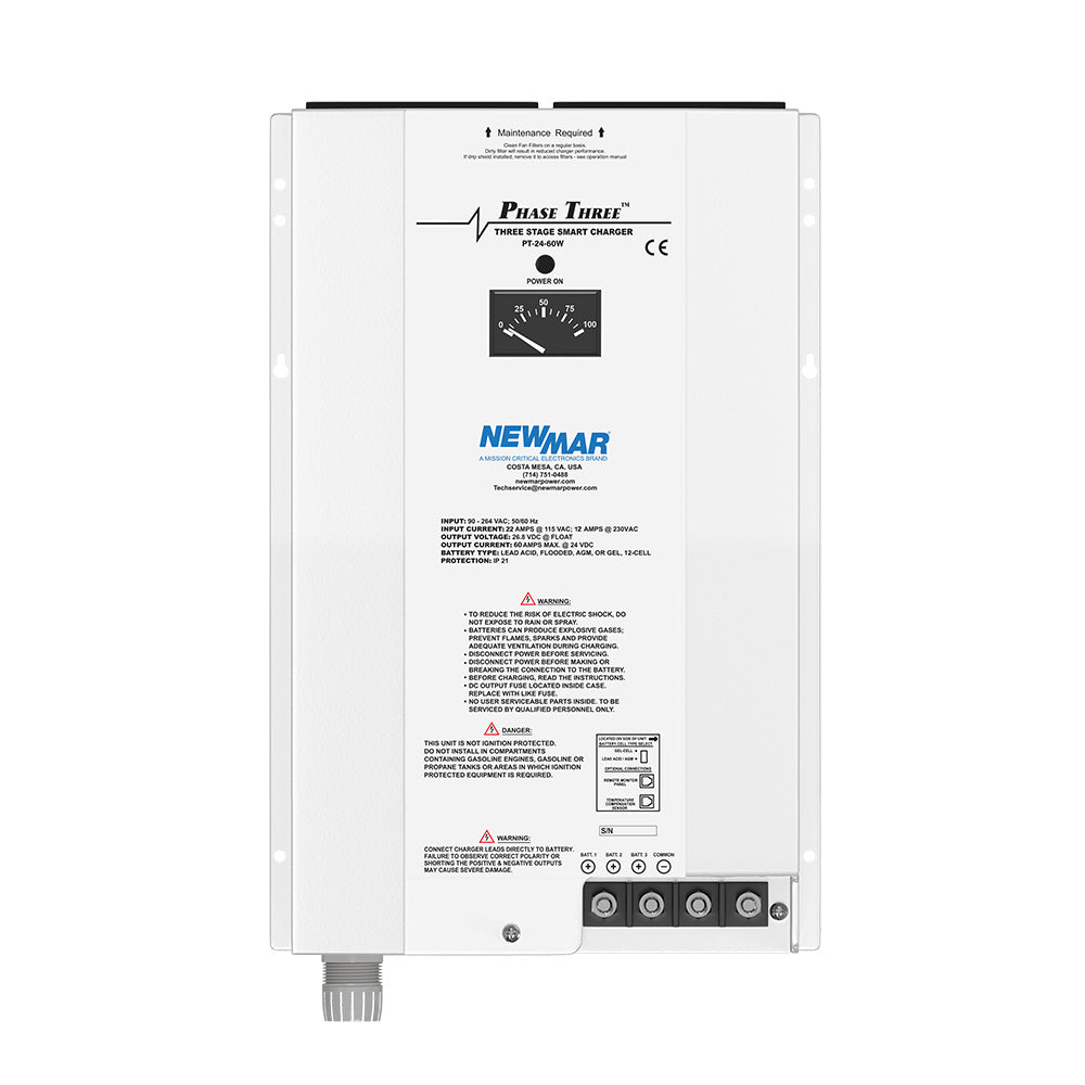 Newmar PT-24-60W Battery Charger [PT-24-60W] - BuoyMart.com  Charger/Inverter Combos Newmar Power