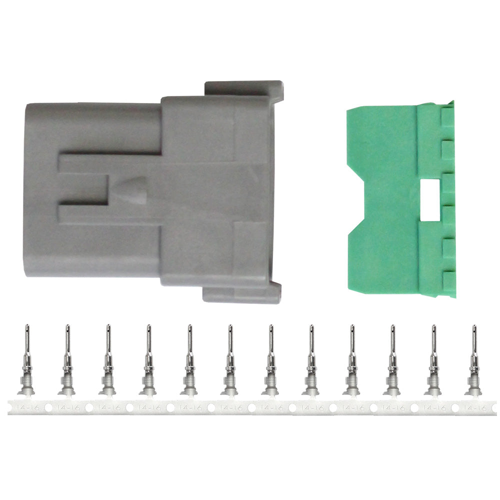 Pacer DT Deutsch Receptacle Repair Kit - 14-18 AWG (12 Position) [TDT04F-12RP] - BuoyMart.com  Terminals Pacer Group