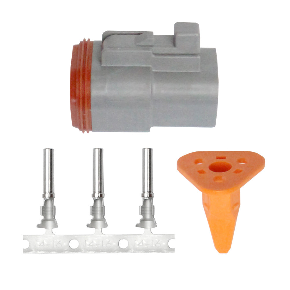 Pacer DT Deutsch Plug Repair Kit - 14-18 AWG (3 Position) [TDT06F-3RS] - BuoyMart.com  Terminals Pacer Group