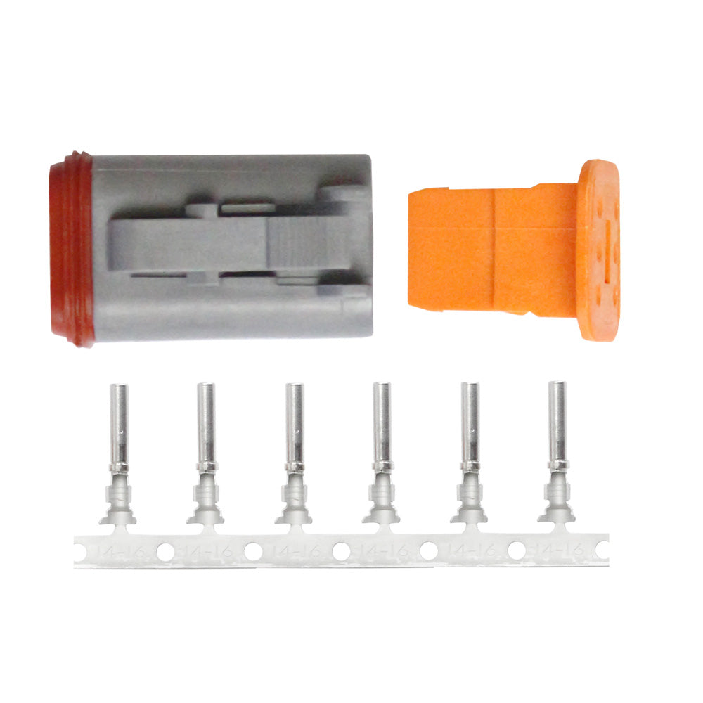 Pacer DT Deutsch Plug Repair Kit - 14-18 AWG (6 Position) [TDT06F-6RS] - BuoyMart.com  Terminals Pacer Group