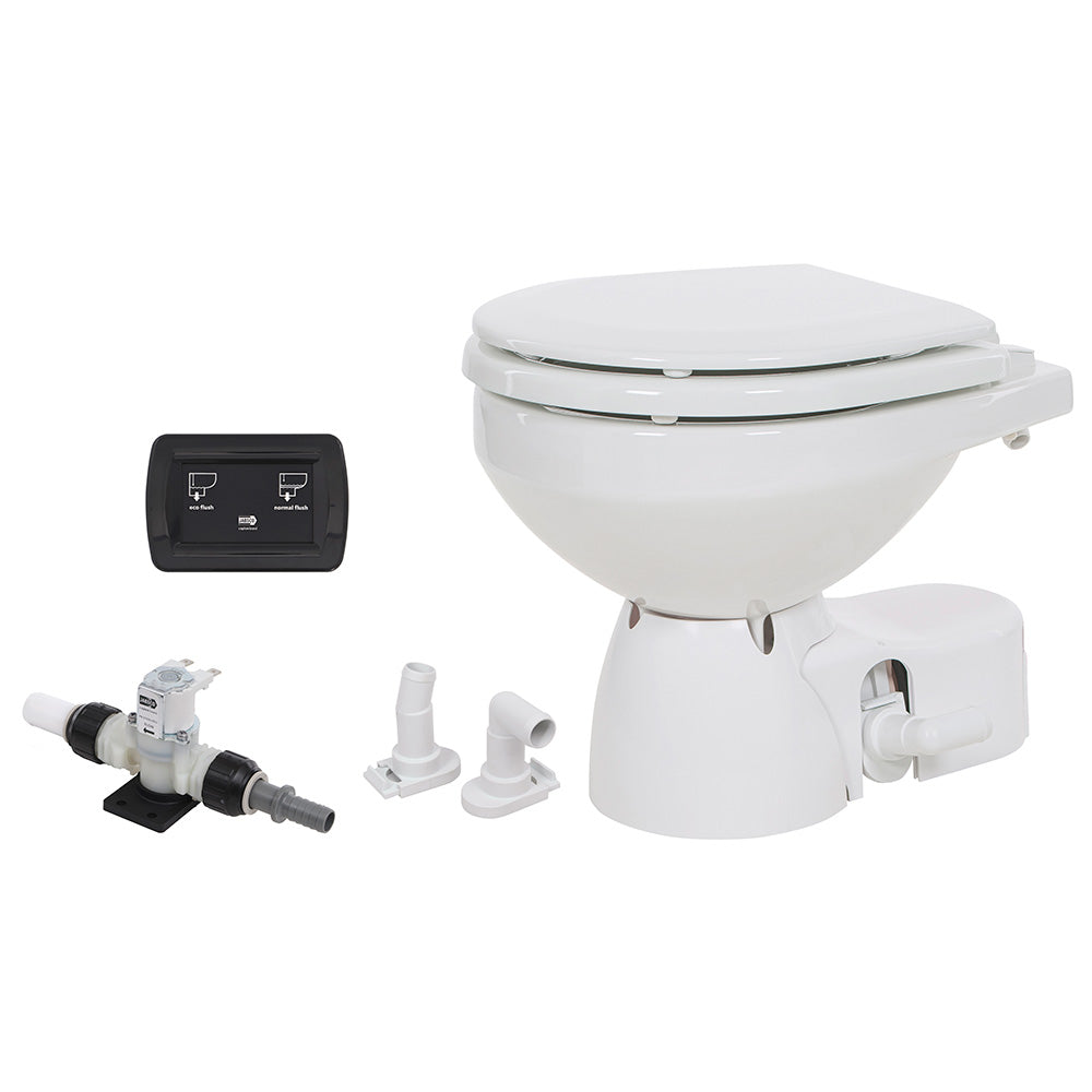 Jabsco Quiet Flush E2 Fresh Water Toilet Compact Bowl - 12V - Soft Close Lid [38045-3092RSP] - BuoyMart.com  Marine Sanitation Jabsco