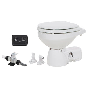Jabsco Quiet Flush E2 Fresh Water Toilet Compact Bowl - 24V - Soft Close Lid [38045-3094RSP] - BuoyMart.com  Marine Sanitation Jabsco