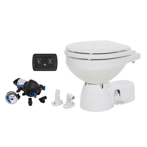 Jabsco Quiet Flush E2 Raw Water Toilet Compact Bowl - 12V - Soft Close Lid [38245-3092RSP] - BuoyMart.com  Marine Sanitation Jabsco